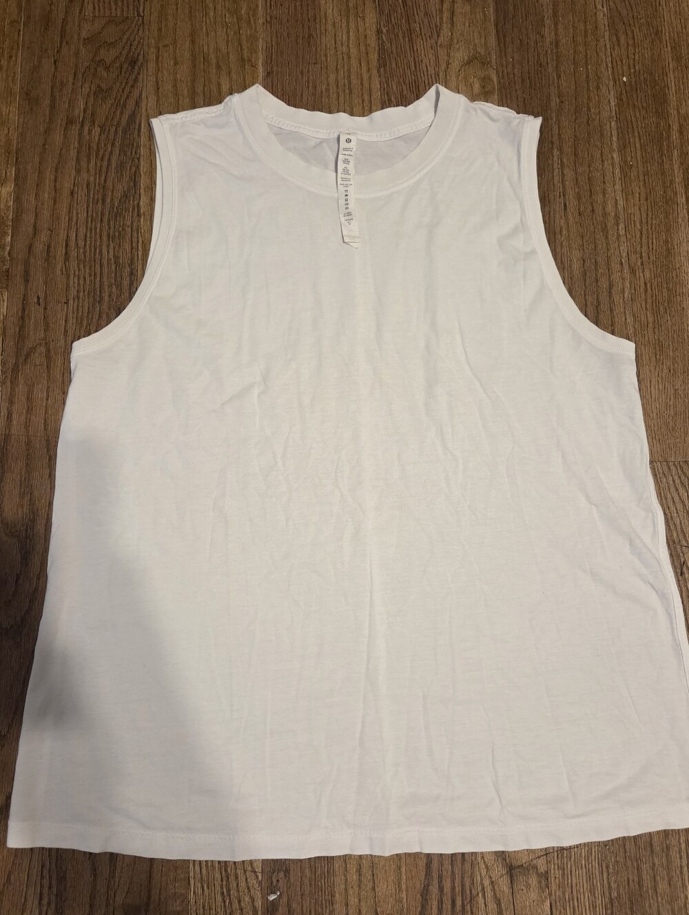 lululemon athletica White Sleeveless Crew Tank